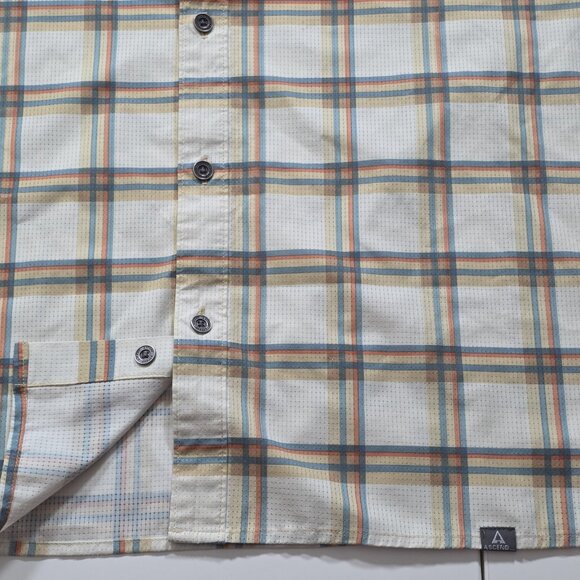 Ascend Performance Shirt Mens 2XL Plaid SS Vented Fishing Outdoors Lightweight - Picture 9 of 14